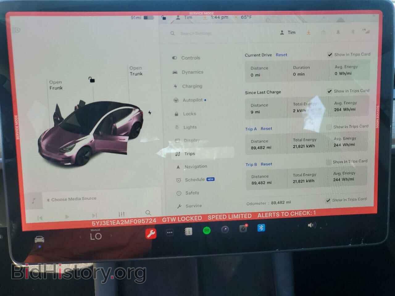 2021 TESLA MODEL 3 - VIN: 5YJ3E1EA2MF095724 - Фото 9