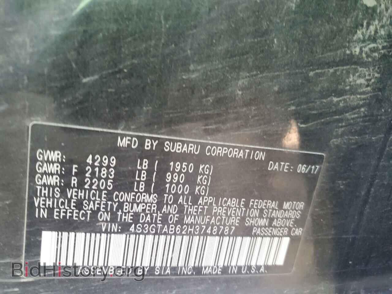 2017 SUBARU IMPREZA - VIN: 4S3GTAB62H3748787 - Фото 12