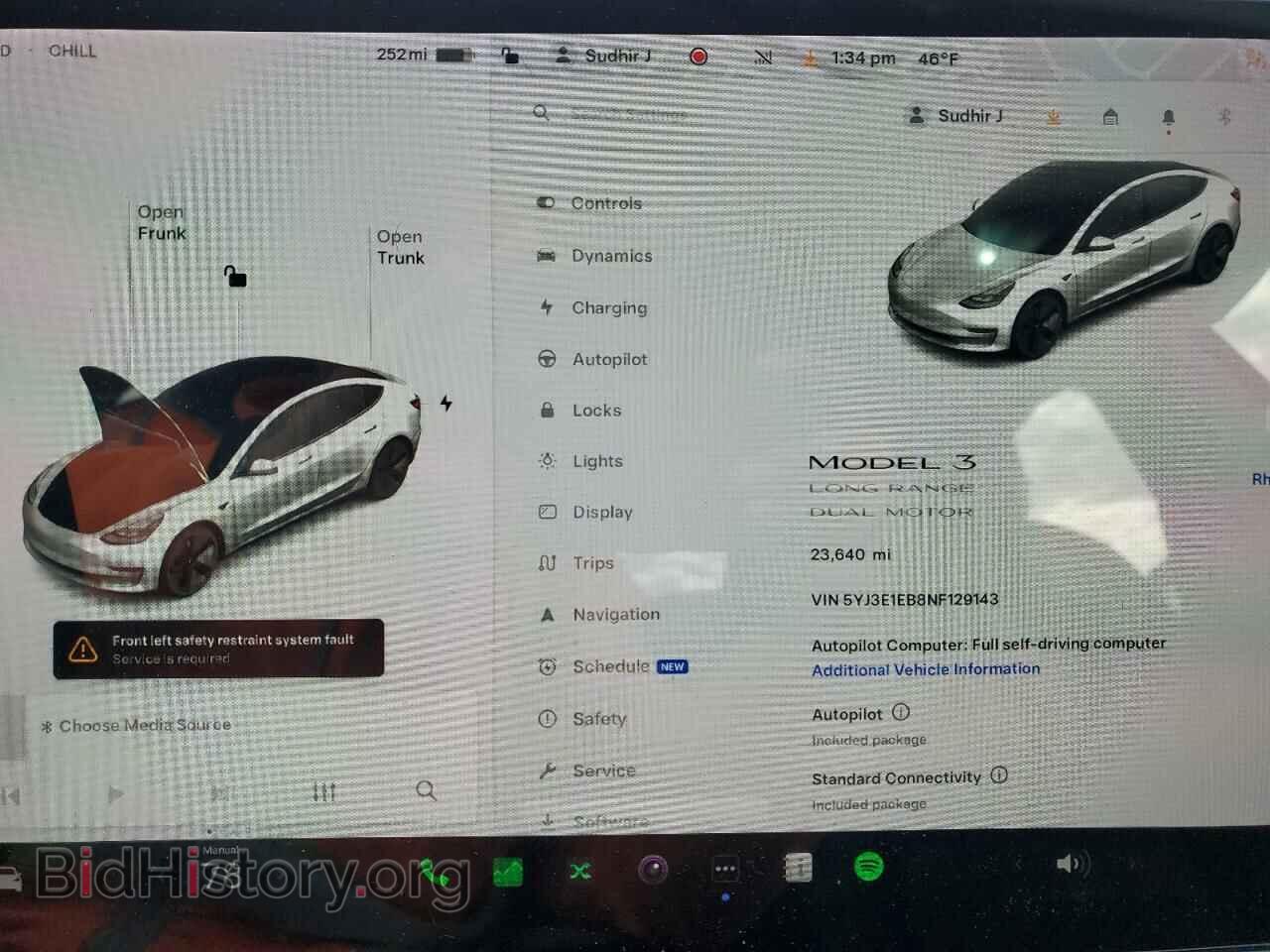 2022 TESLA MODEL 3 - VIN: 5YJ3E1EB8NF129143 - Фото 9