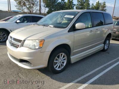 2014 Dodge CARAVAN SXT, tan — VIN 2C4RDGCG0ER320090, Copart