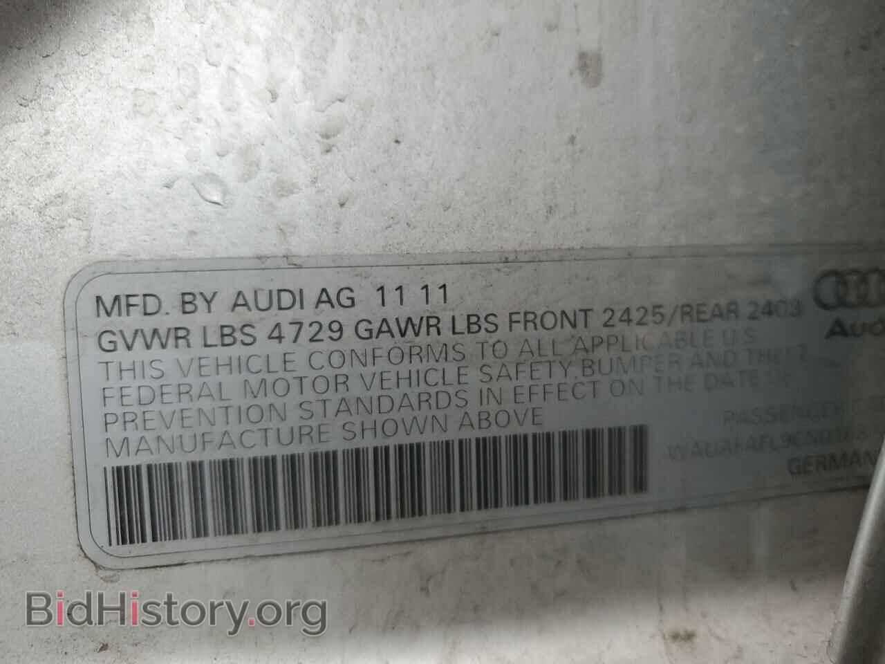 2012 AUDI A4 - VIN: WAUAFAFL9CN016874 - Фото 12