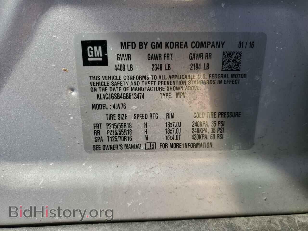 2016 BUICK ENCORE - VIN: KL4CJGSB4GB613474 - Photo 13
