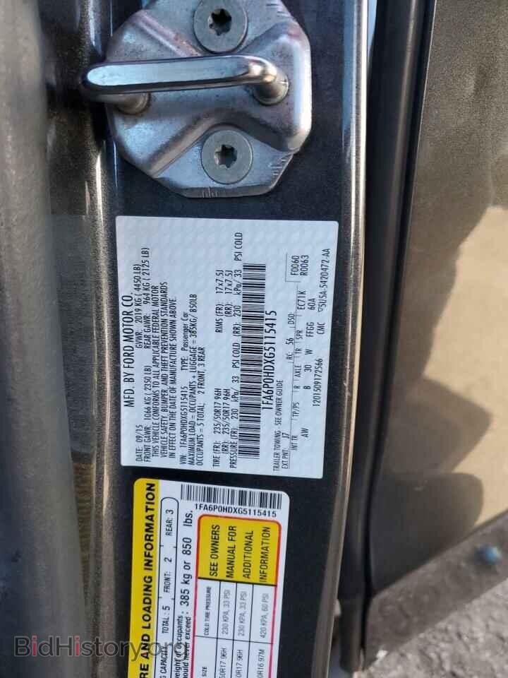 2016 FORD FUSION - VIN: 1FA6P0HDXG5115415 - Фото 12