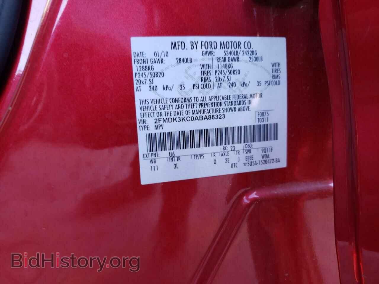 2010 FORD EDGE - VIN: 2FMDK3KC0ABA88323 - Фото 12