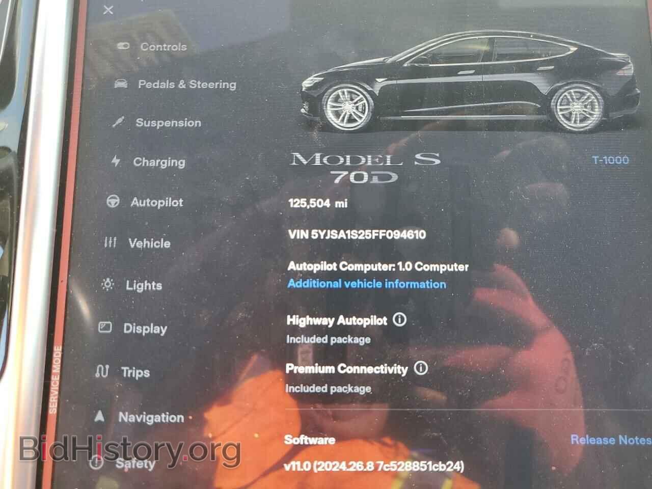 2015 TESLA MODEL S - VIN: 5YJSA1S25FF094610 - Фото 9
