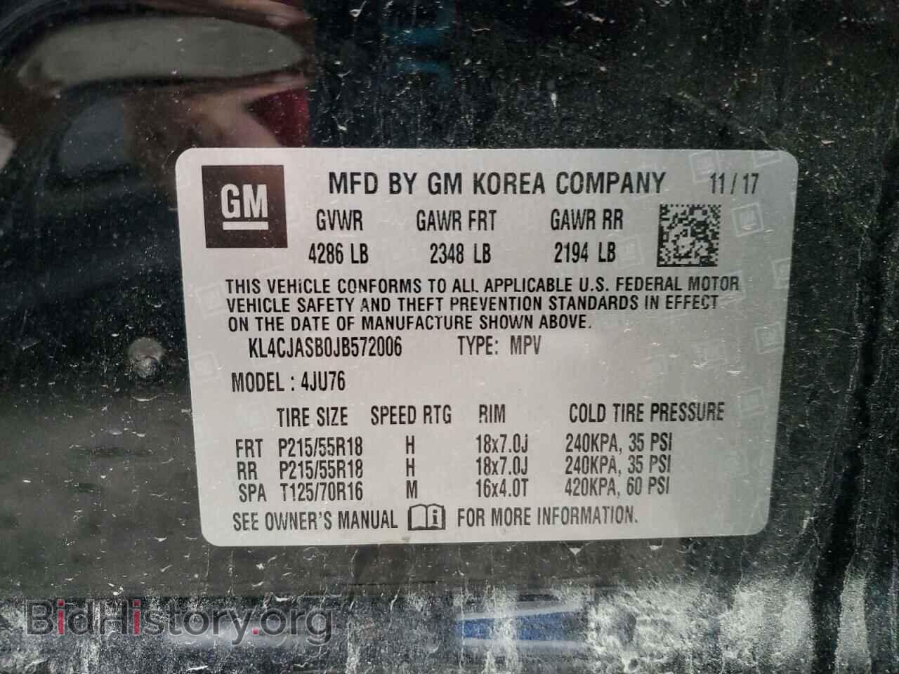 2018 BUICK ENCORE - VIN: KL4CJASB0JB572006 - Photo 13