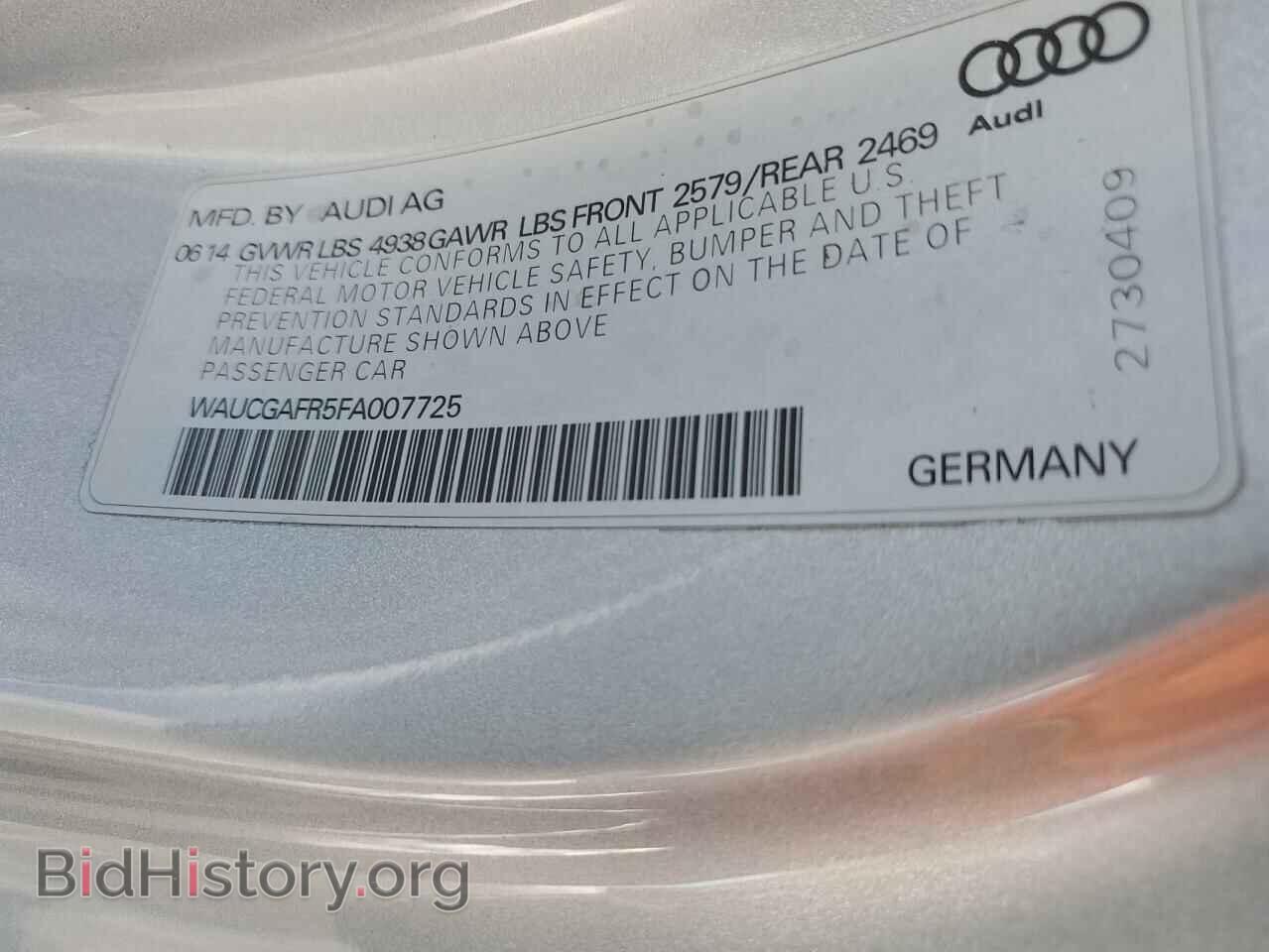 2015 AUDI S5/RS5 - VIN: WAUCGAFR5FA007725 - Фото 12