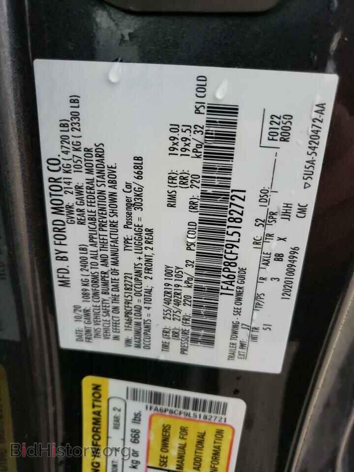 2020 FORD MUSTANG - VIN: 1FA6P8CF9L5182721 - Фото 12
