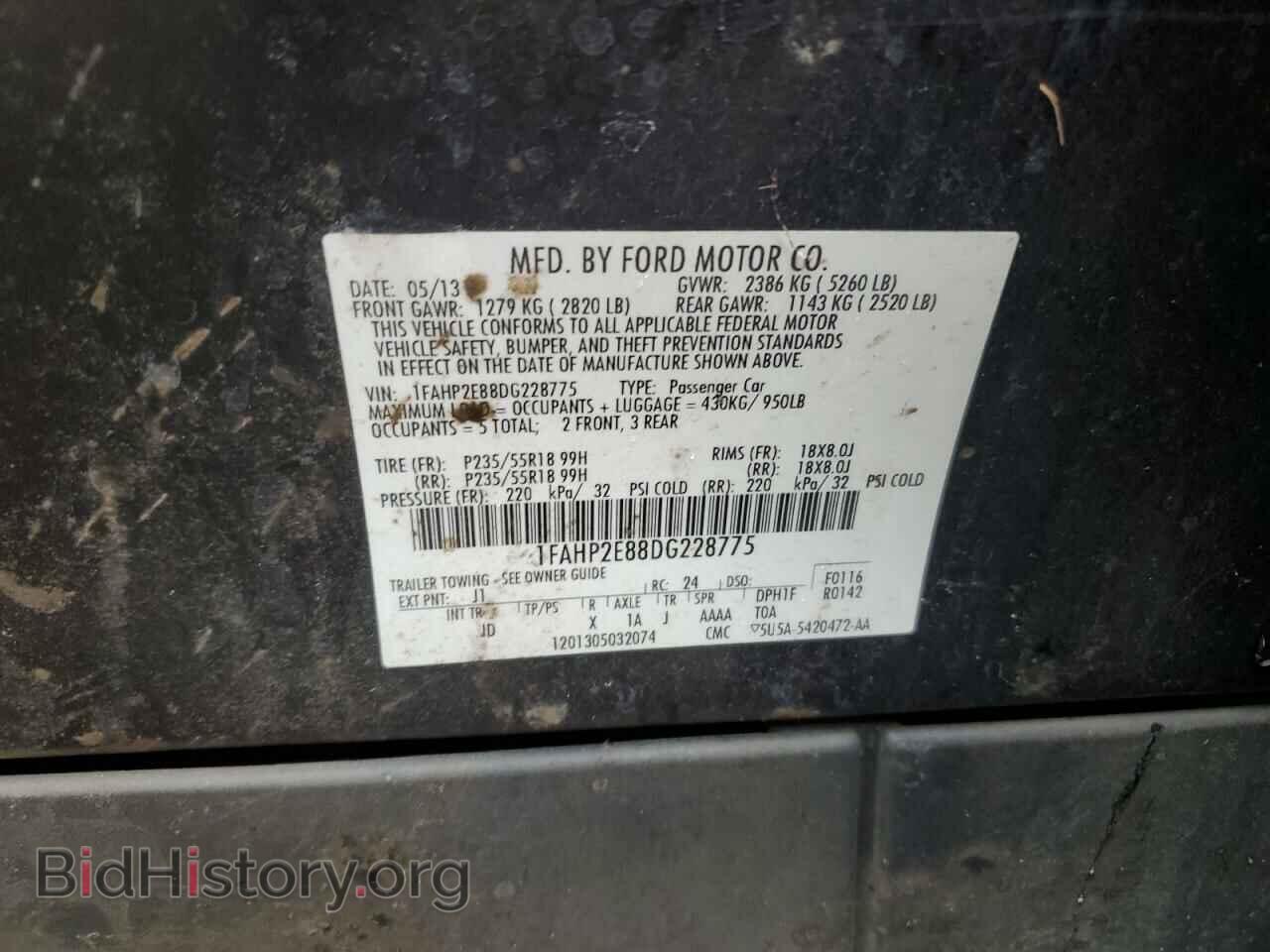 2013 FORD TAURUS - VIN: 1FAHP2E88DG228775 - Photo 12