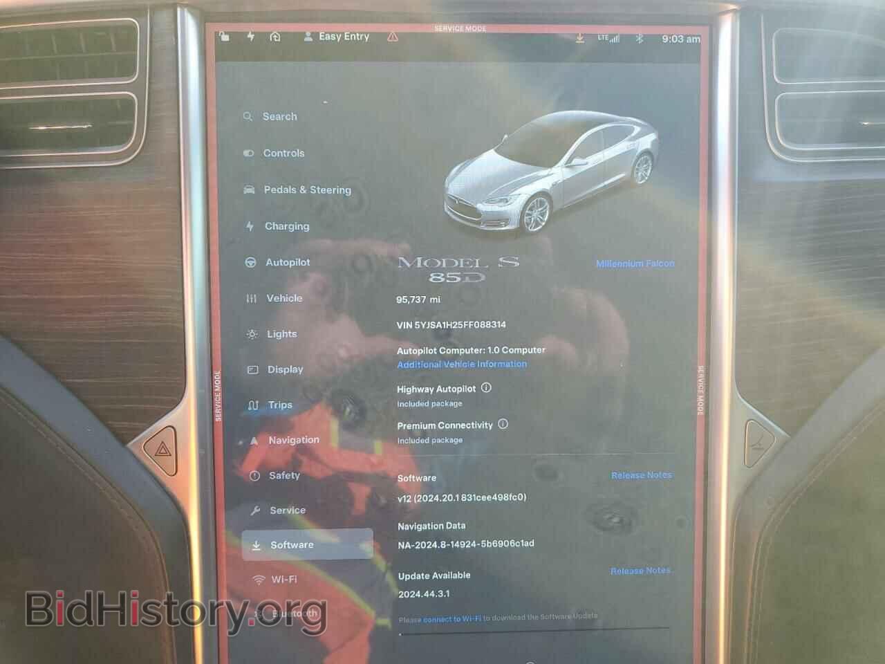 2015 TESLA MODEL S - VIN: 5YJSA1H25FF088314 - Фото 9