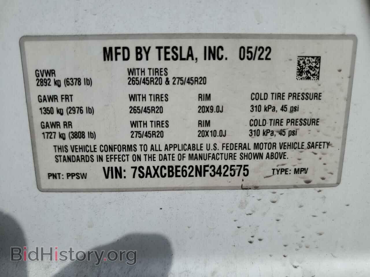 2022 TESLA MODEL X - VIN: 7SAXCBE62NF342575 - Фото 12