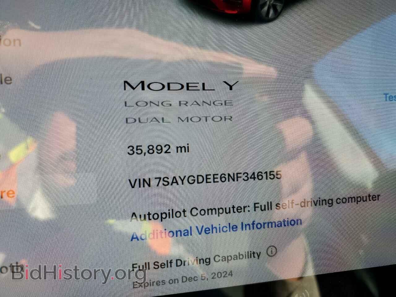 2022 TESLA MODEL Y - VIN: 7SAYGDEE6NF346155 - Фото 9