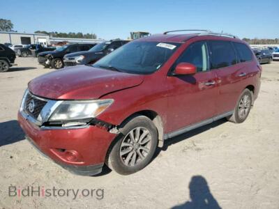 2014 Nissan PATHFINDER S, red — VIN 5N1AR2MM9EC684423, Copart