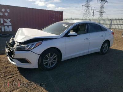 2016 Hyundai SONATA SE, белый — VIN 5NPE24AF2GH307855, Copart