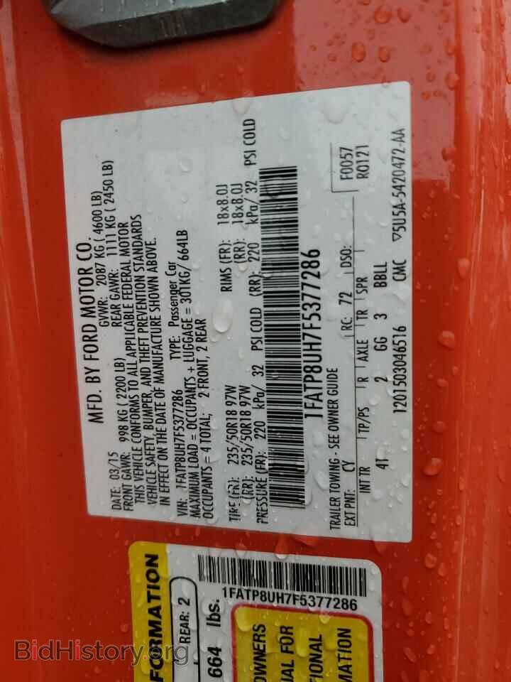 2015 FORD ALL Models - VIN: 1FATP8UH7F5377286 - Photo 13