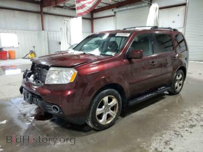 2013 Honda PILOT EXLN, burgundy — VIN 5FNYF4H7XDB066430, Copart