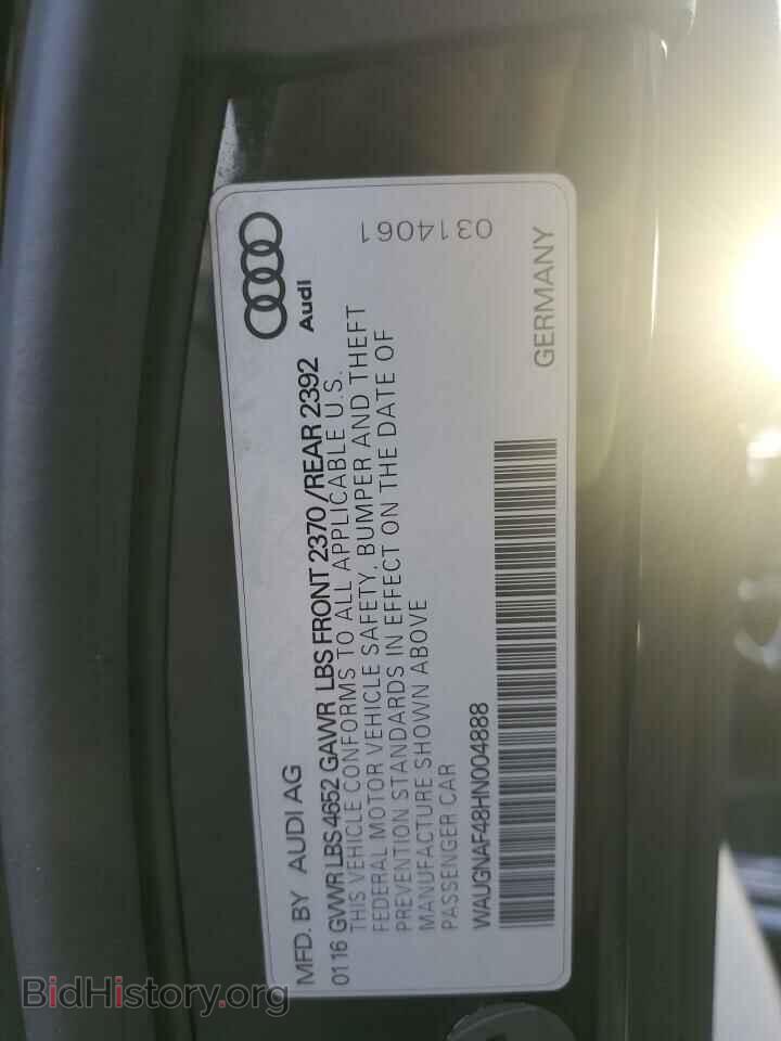 2017 AUDI A4 - VIN: WAUGNAF48HN004888 - Photo 12
