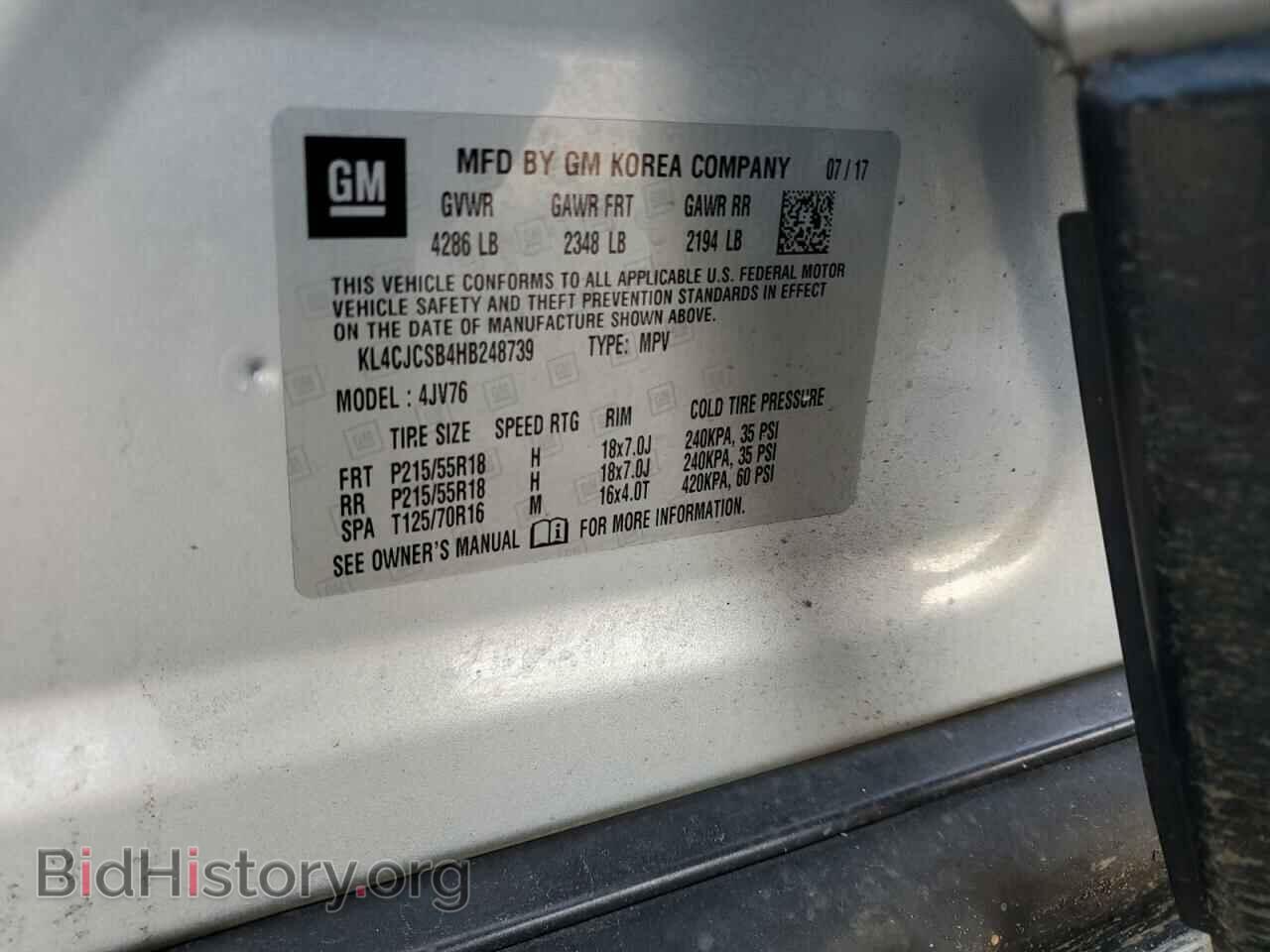 2017 BUICK ENCORE - VIN: KL4CJCSB4HB248739 - Photo 13