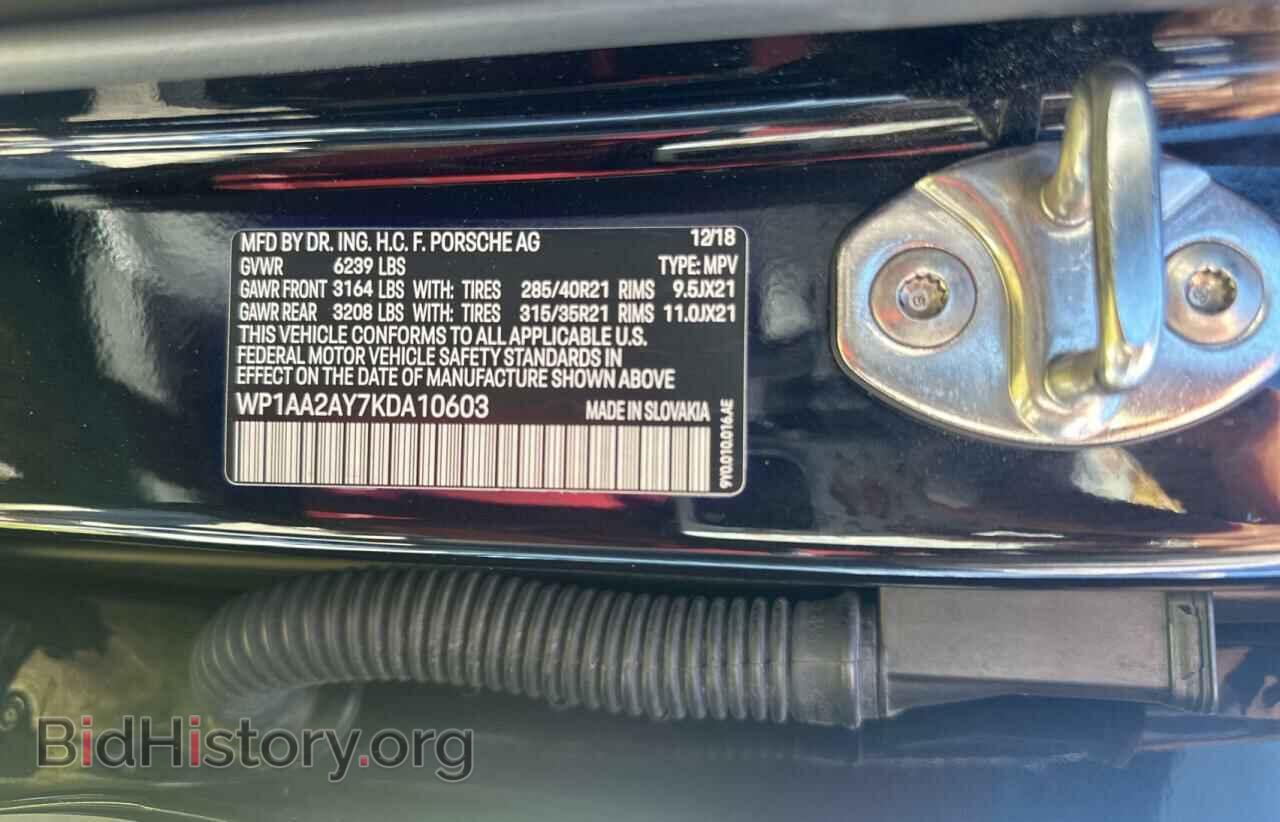 2019 PORSCHE CAYENNE - VIN: WP1AA2AY7KDA10603 - Фото 10