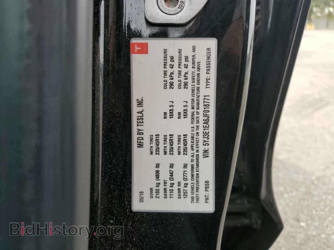 2018 TESLA MODEL 3 - VIN: 5YJ3E1EA6JF018771 - Photo 13