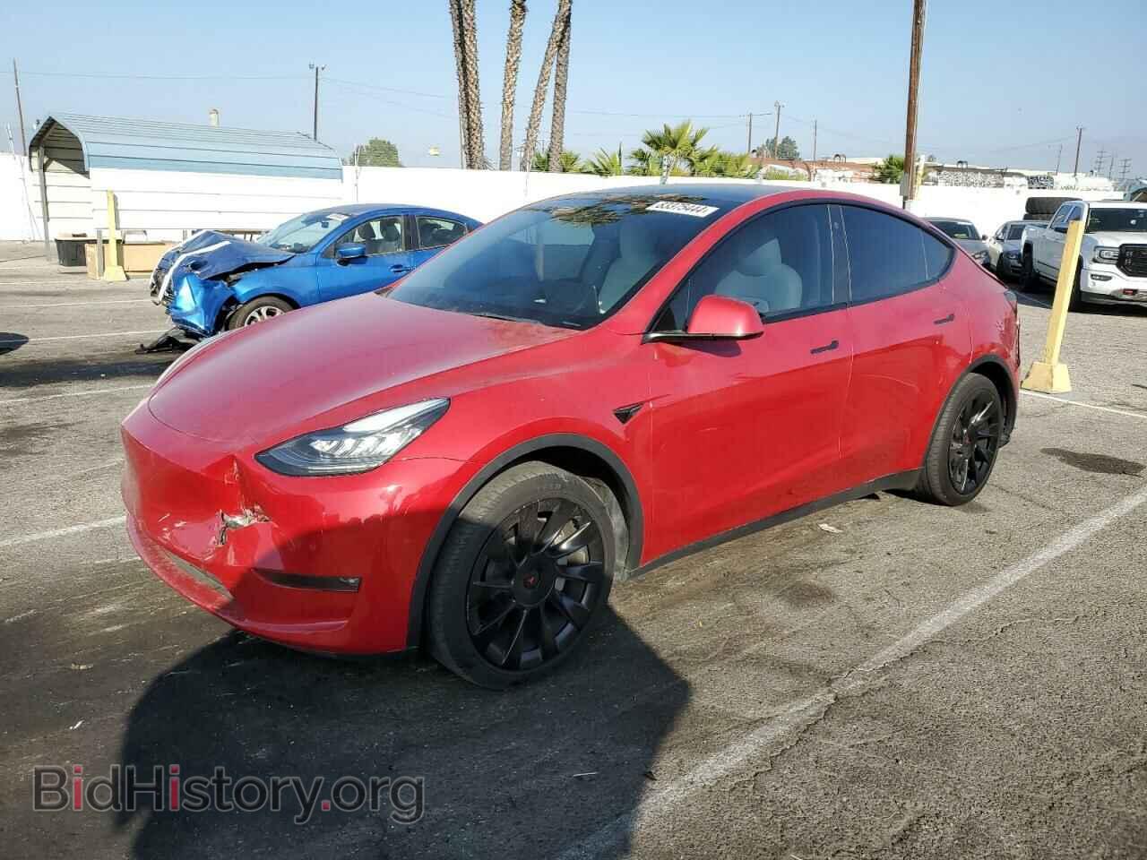 Photo 5YJYGDED7MF181395 - TESLA MODEL Y 2021