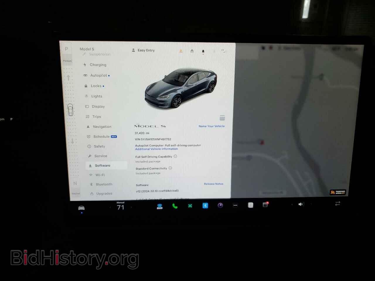 2022 TESLA MODEL S - VIN: 5YJSA1E5XNF491752 - Фото 9