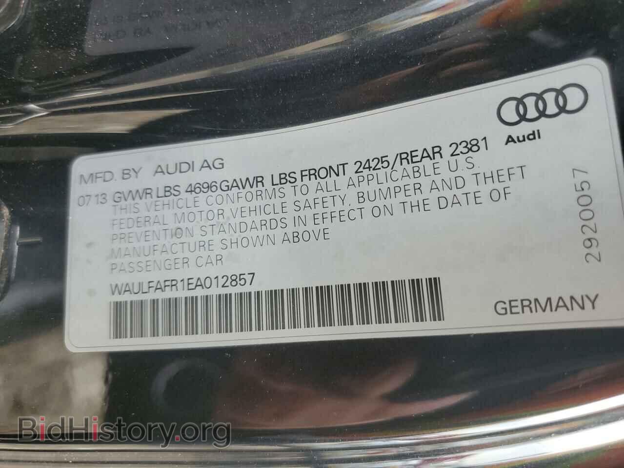 2014 AUDI A5 - VIN: WAULFAFR1EA012857 - Photo 12
