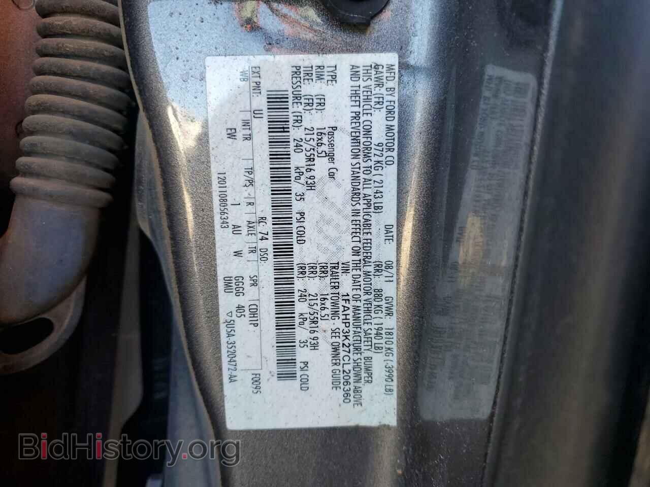 2012 FORD FOCUS - VIN: 1FAHP3K27CL206360 - Фото 13