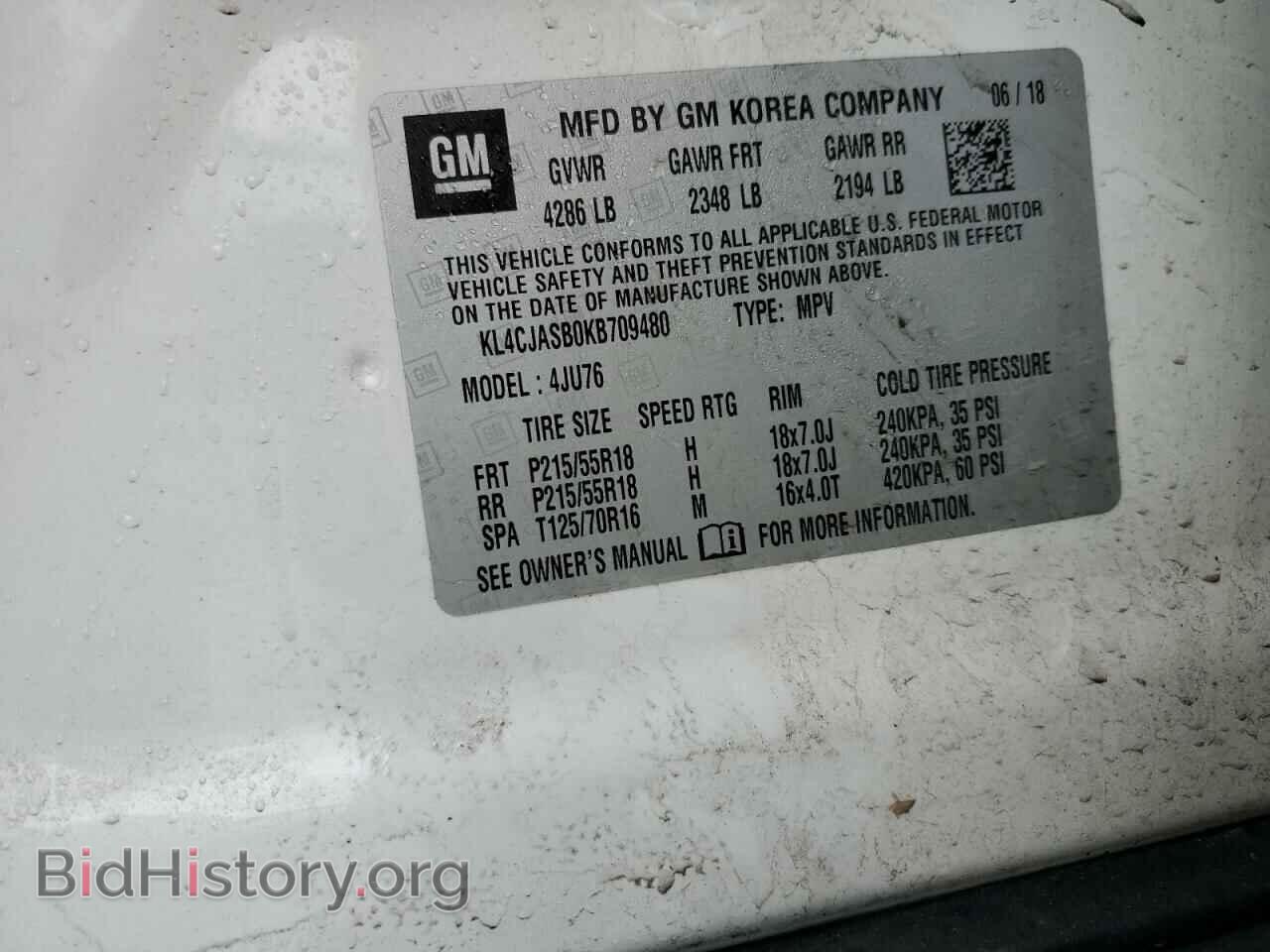 2019 BUICK ENCORE - VIN: KL4CJASB0KB709480 - Photo 13