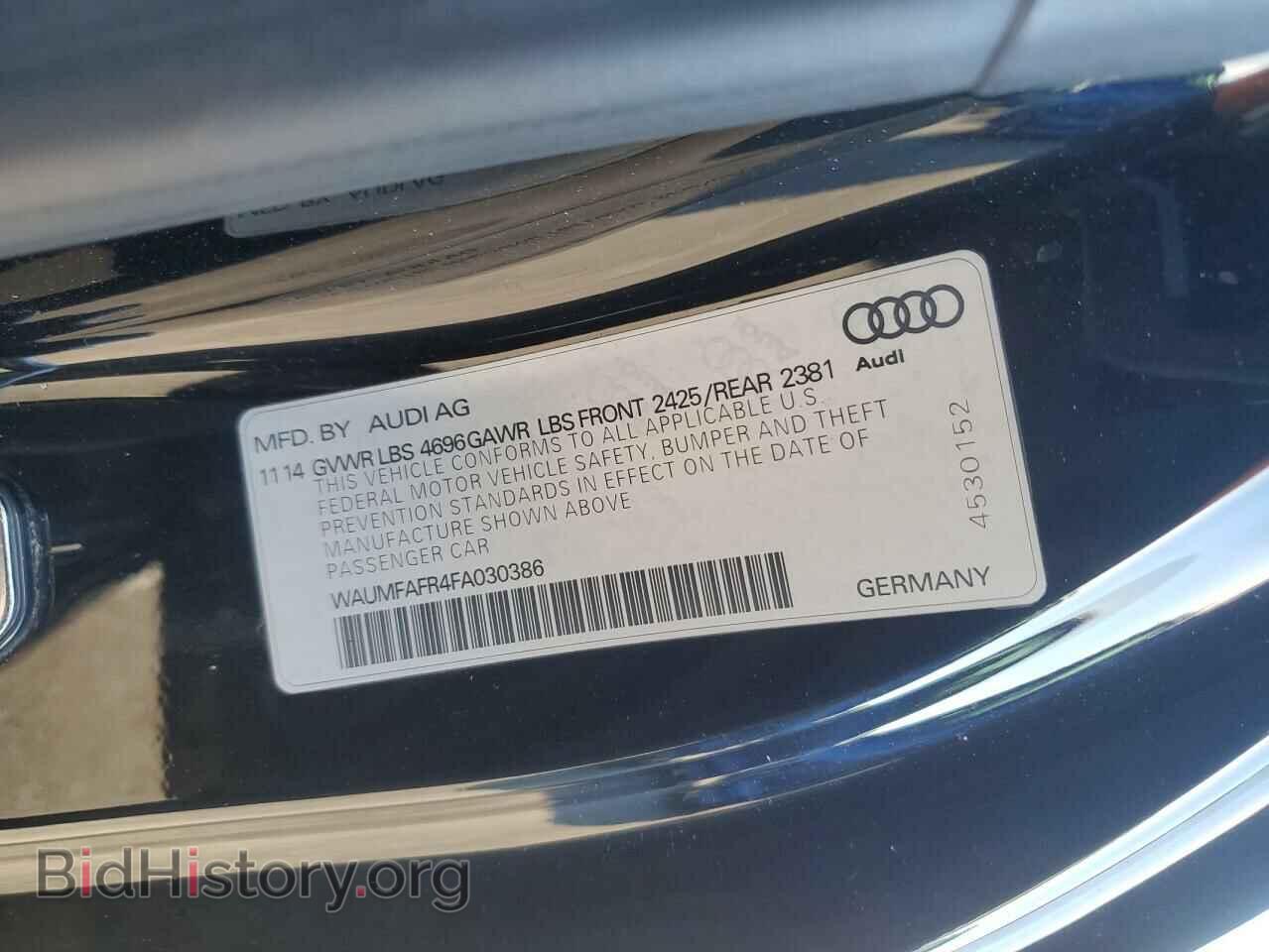 2015 AUDI A5 - VIN: WAUMFAFR4FA030386 - Фото 12