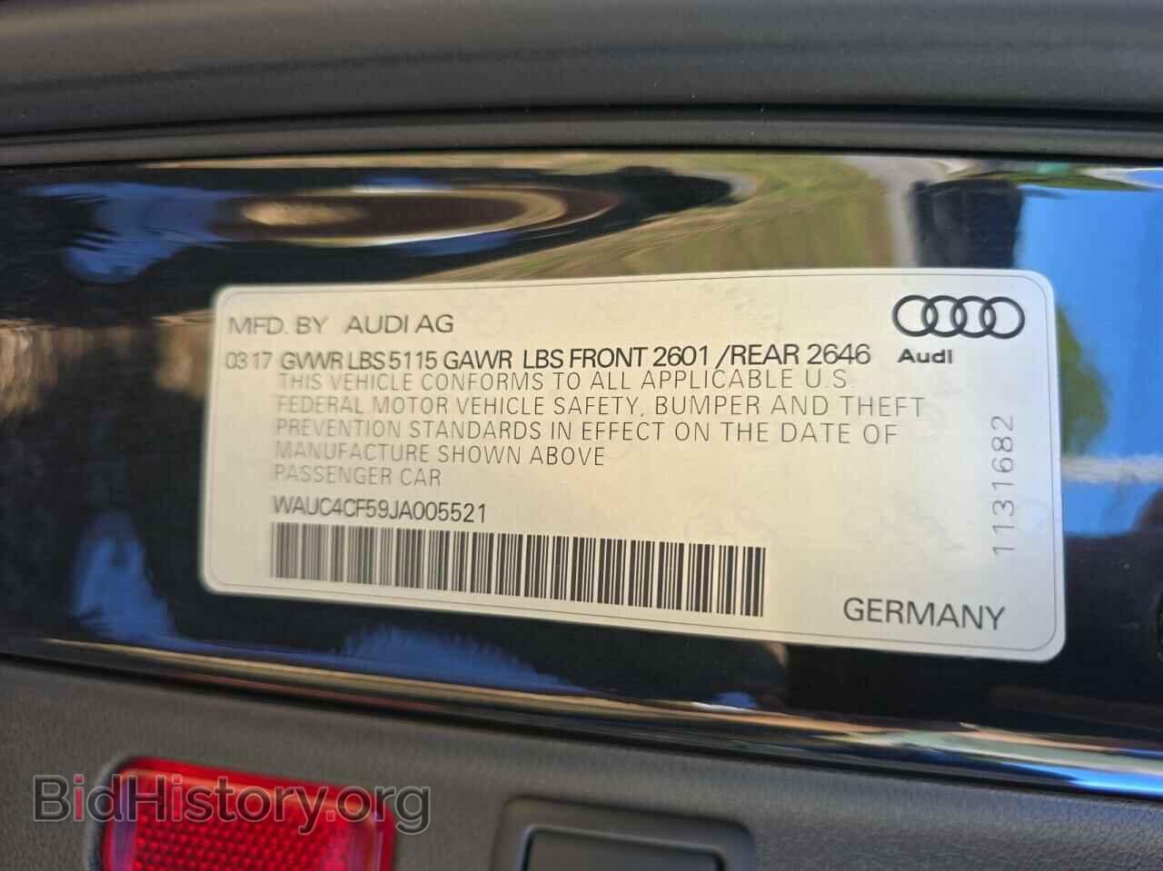 2018 AUDI S5/RS5 - VIN: WAUC4CF59JA005521 - Фото 10