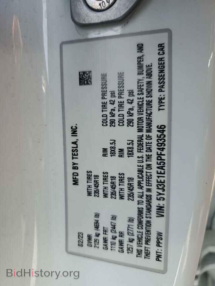 2023 TESLA MODEL 3 - VIN: 5YJ3E1EA5PF493546 - Photo 12