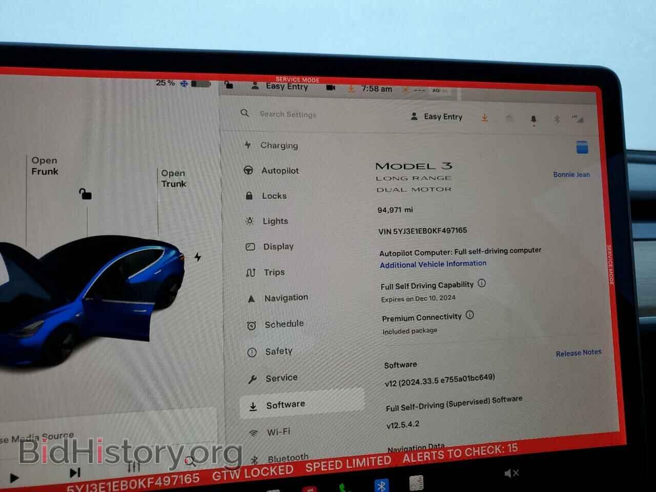 2019 TESLA MODEL 3 - VIN: 5YJ3E1EB0KF497165 - Фото 9