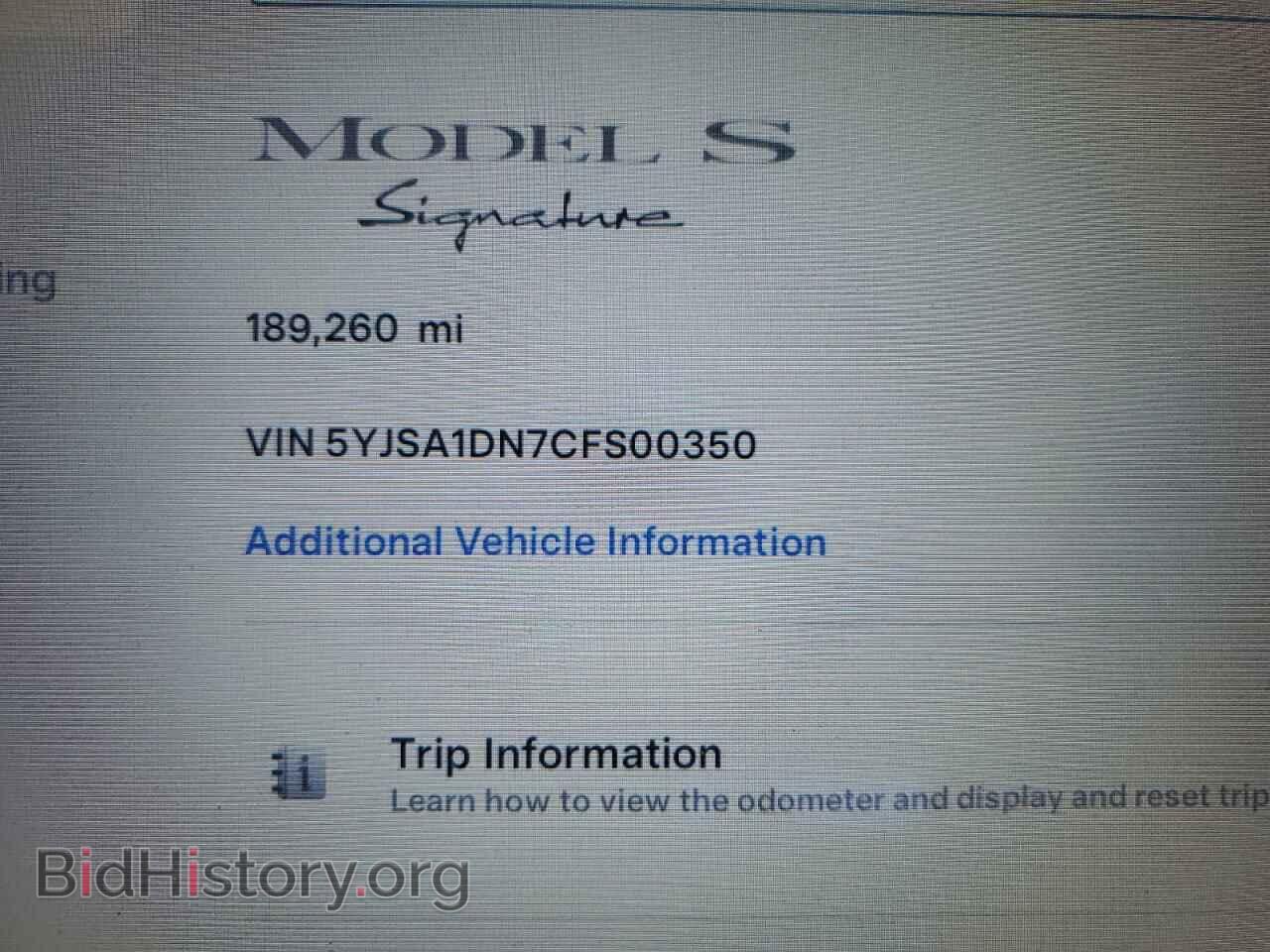2012 TESLA MODEL S - VIN: 5YJSA1DN7CFS00350 - Photo 9