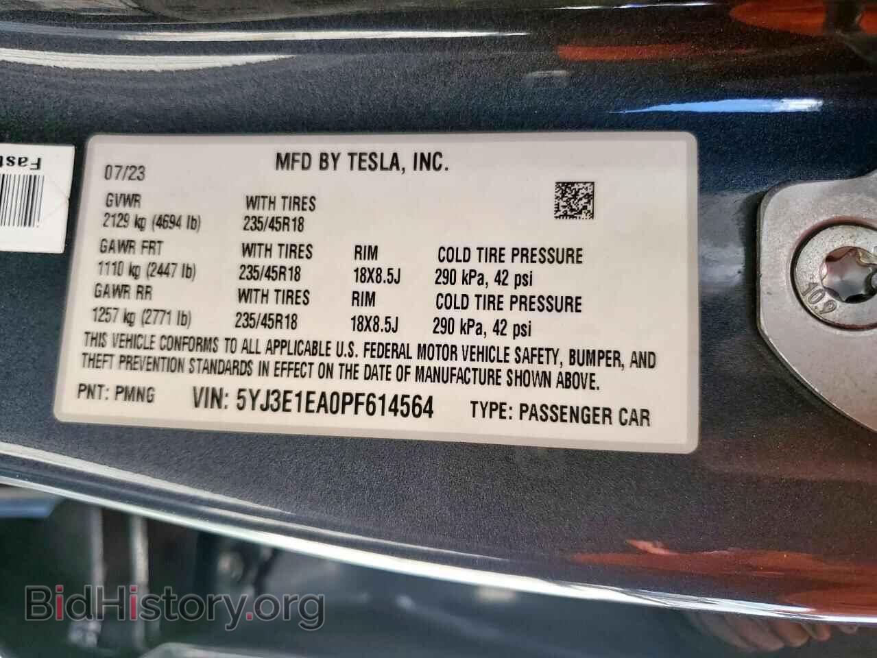 2023 TESLA MODEL 3 - VIN: 5YJ3E1EA0PF614564 - Photo 12