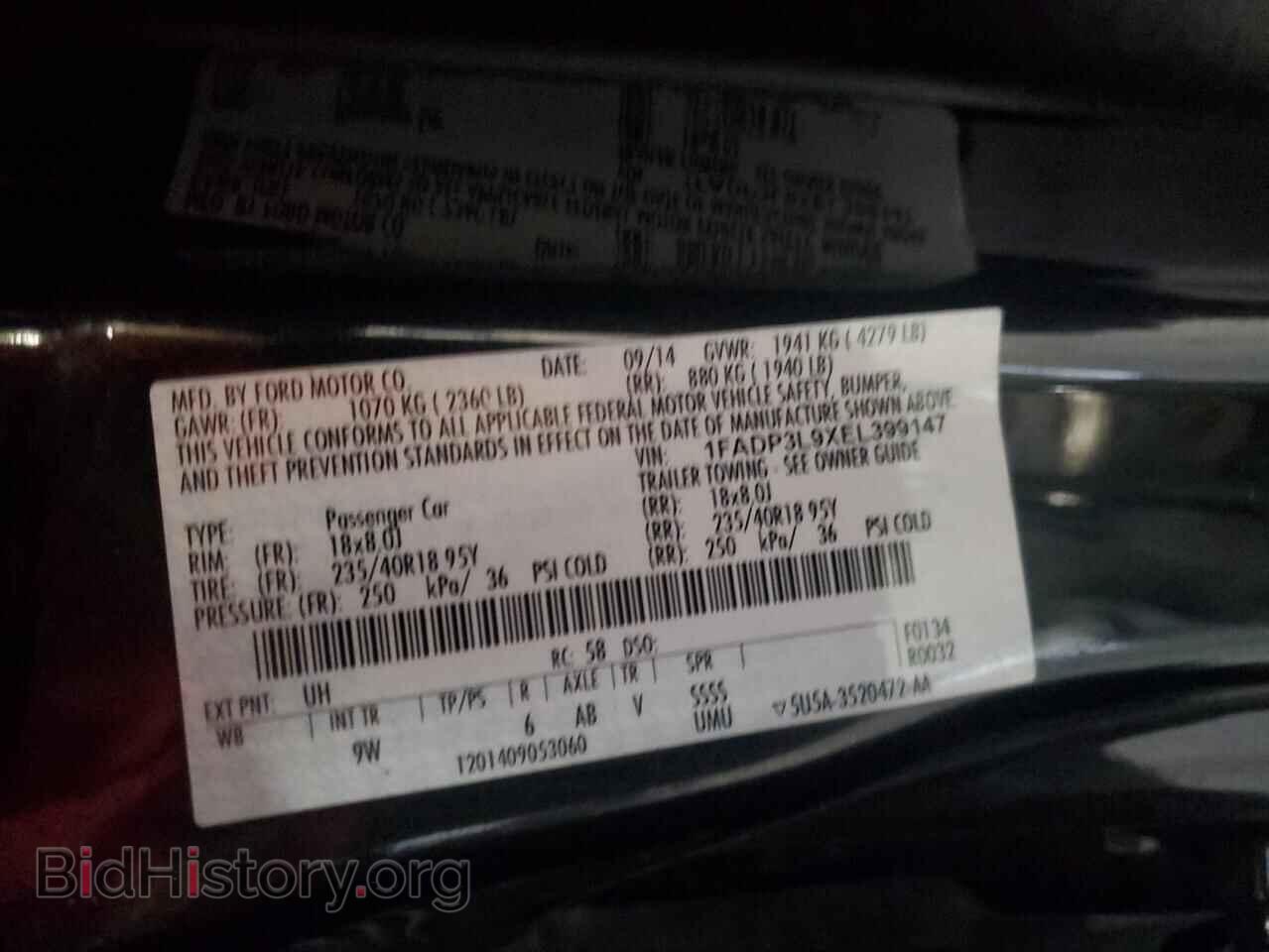 2014 FORD FOCUS - VIN: 1FADP3L9XEL399147 - Фото 14