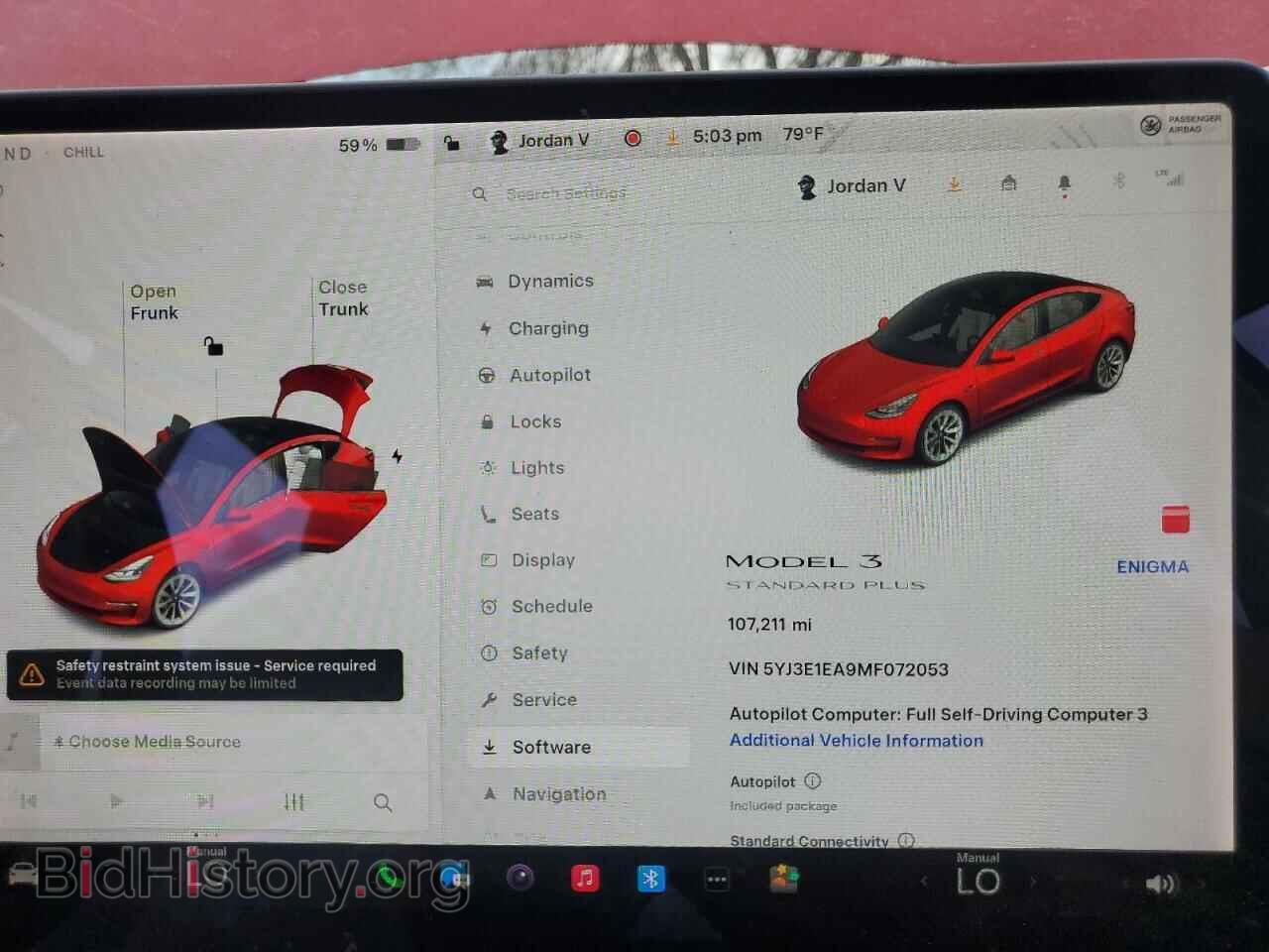 2021 TESLA MODEL 3 - VIN: 5YJ3E1EA9MF072053 - Photo 9