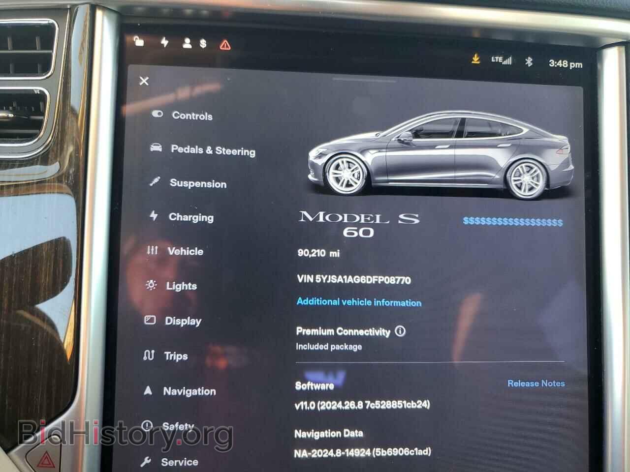 2013 TESLA MODEL S - VIN: 5YJSA1AG6DFP08770 - Photo 9