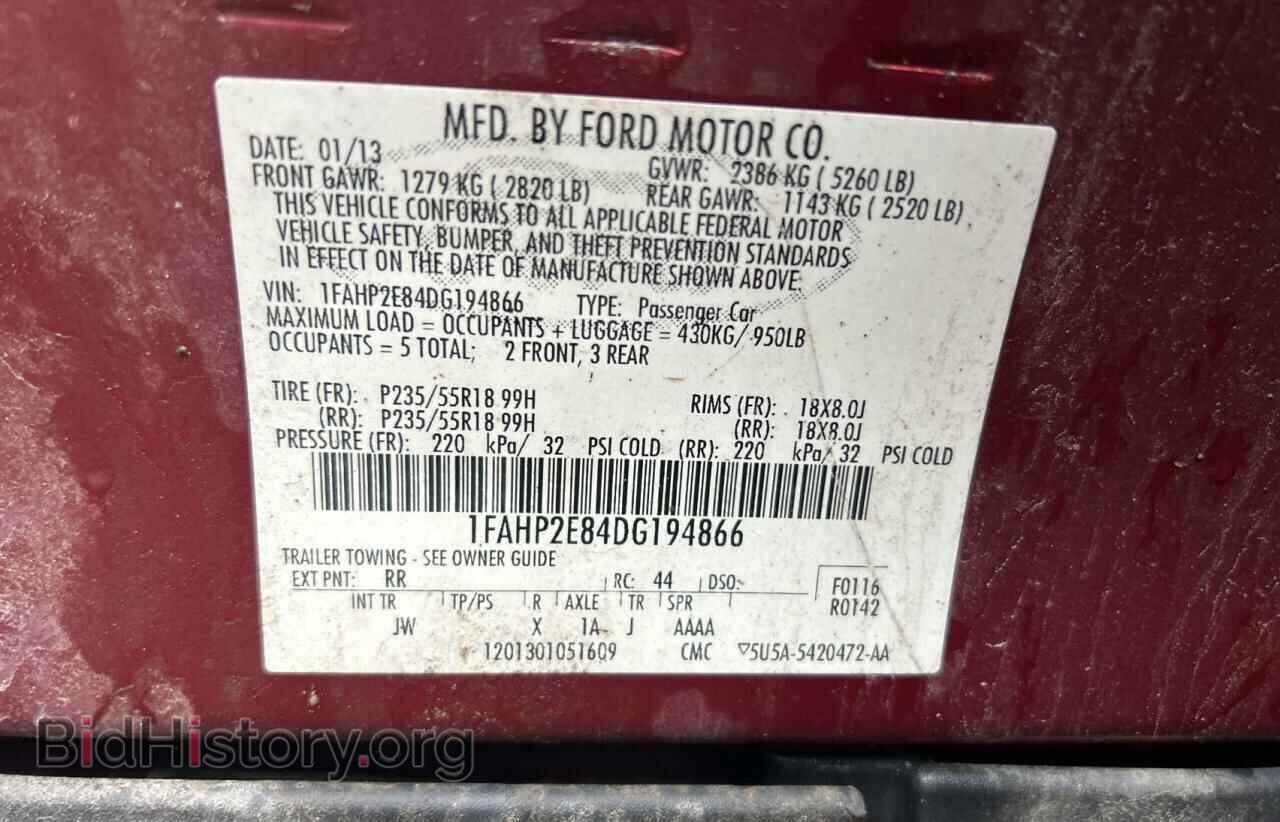 2013 FORD TAURUS - VIN: 1FAHP2E84DG194866 - Фото 10