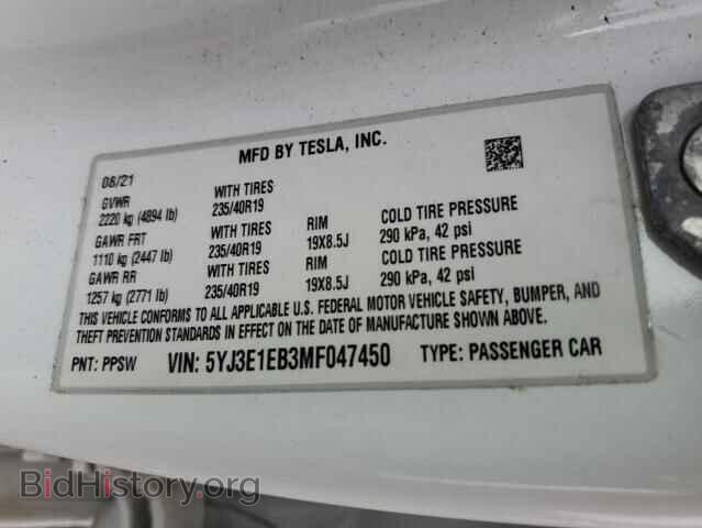 2021 TESLA MODEL 3 - VIN: 5YJ3E1EB3MF047450 - Photo 12