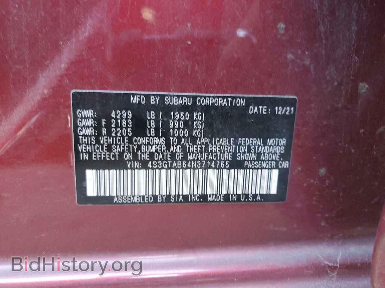 2022 SUBARU IMPREZA - VIN: 4S3GTAB64N3714765 - Photo 12