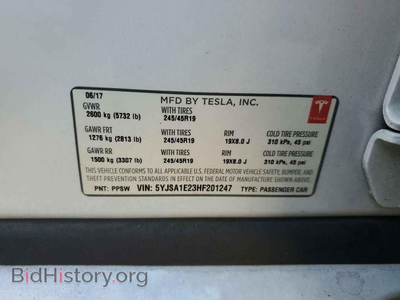 2017 TESLA MODEL S - VIN: 5YJSA1E23HF201247 - Photo 12