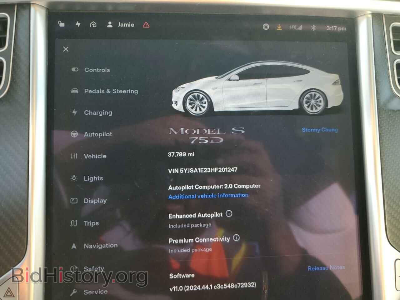2017 TESLA MODEL S - VIN: 5YJSA1E23HF201247 - Photo 9