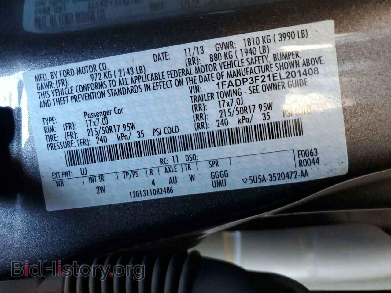 2014 FORD FOCUS - VIN: 1FADP3F21EL201408 - Photo 12