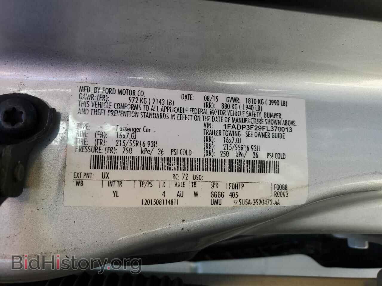 2015 FORD FOCUS - VIN: 1FADP3F29FL370013 - Photo 12