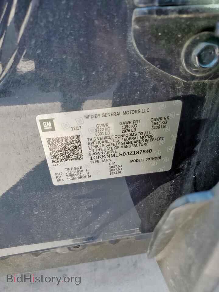 2018 GMC ACADIA - VIN: 1GKKNMLS0JZ187840 - Фото 14