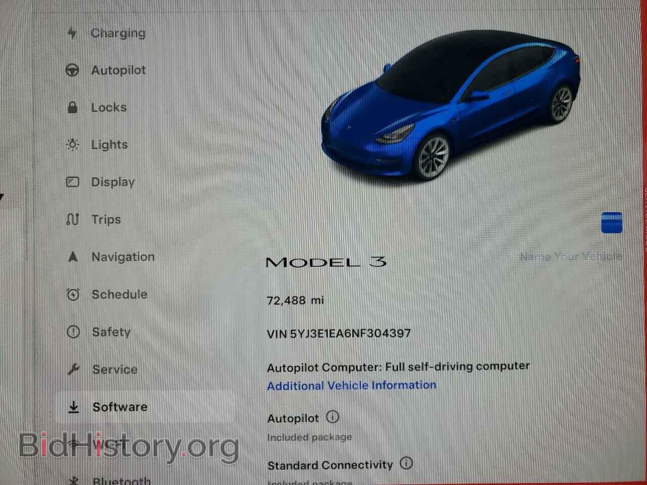 2022 TESLA MODEL 3 - VIN: 5YJ3E1EA6NF304397 - Фото 9
