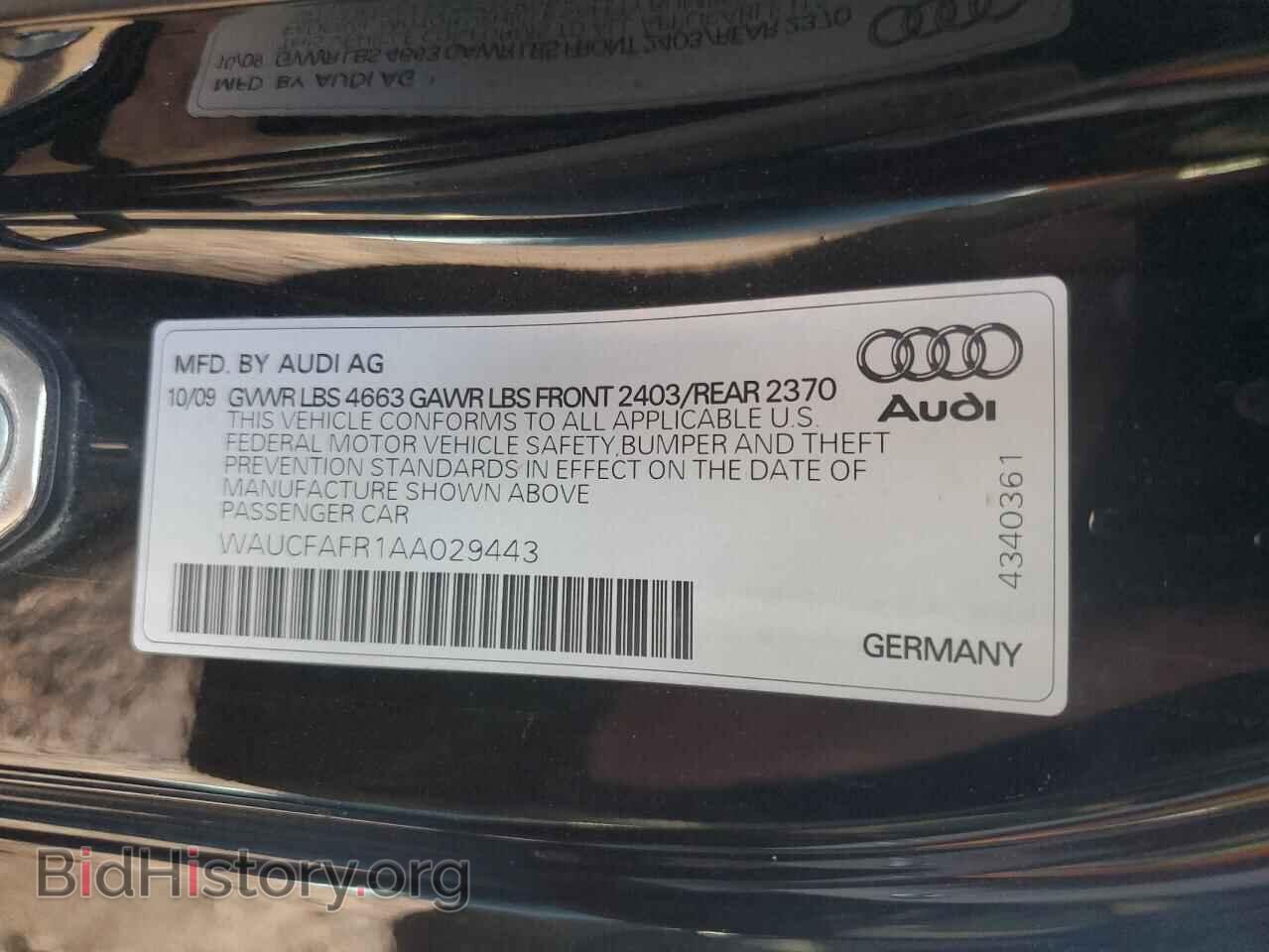 2010 AUDI A5 - VIN: WAUCFAFR1AA029443 - Photo 12