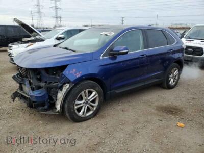 2015 Ford EDGE SEL, blue — VIN 2FMTK4J90FBC38641, Copart