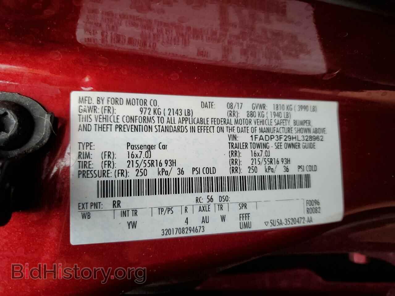 2017 FORD FOCUS - VIN: 1FADP3F29HL328962 - Фото 12